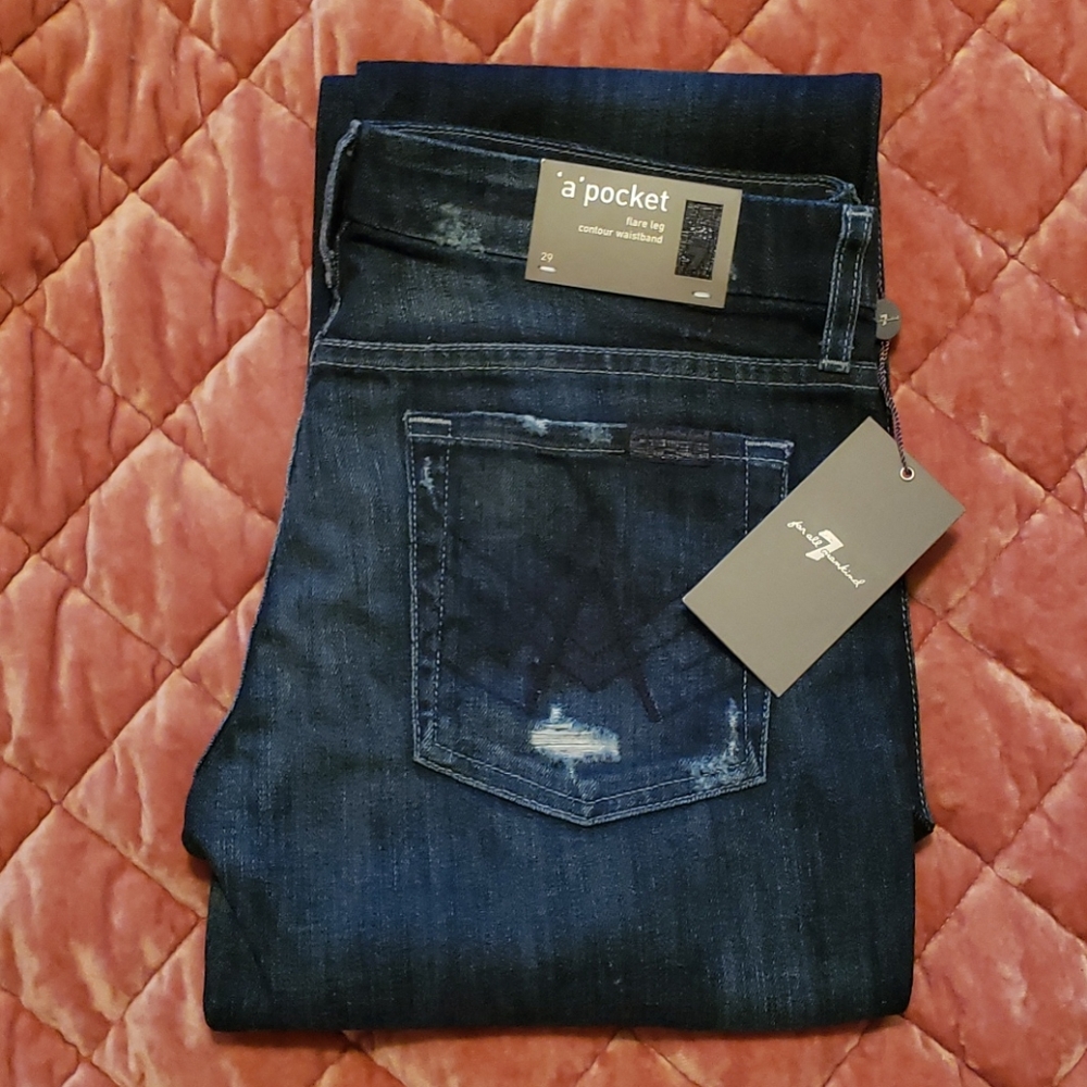 7 For All Mankind "A" pocket flares